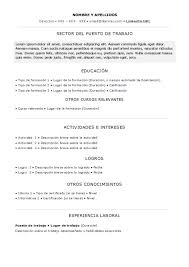 Todas las propuestas pueden ser válidas, pero lo son en función de como seas tú, de cuáles sean tus objetivos y circunstancias particulares. Plantilla De Curriculum Vitae Basico Sin Experiencia Laboral Trabajemos Cl