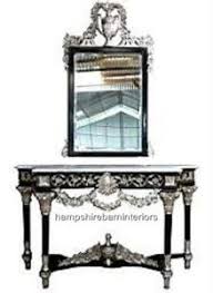 The white belgravia range from coach house is extremely popular with its shabby chic styling and affordable price. Belgravia Console Table With Mirror Gold Or Other Finishes Hampshire Barn Interiors Chaise Longue Specialists Telephone 01730 231246