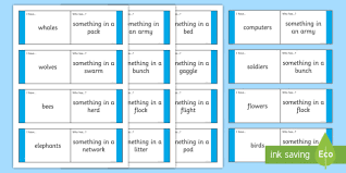 Learn about collective nouns in english online with lingolia. Collective Nouns Loop Cards Teacher Made