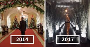 This year's white house christmas decorations follow a similar trump design template—clean topiary displays and bold color schemes, in contrast the official 2020 white house christmas tree, a fraser fir, stands more than 18 feet tall. 64 Hilarious Reactions To Melania Trump S Creepy White House Christmas Decorations Bored Panda