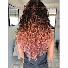 So This Happened Hair I Did On Myself Rose Gold I M In Love Curly Hair Styles Naturally Dyed Curly Hair Ombre Curly Hair