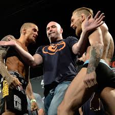 The upper half of the poster features a monochromatic staredown between lightweight the fight between poirier and mcgregor will mark the second time the two have squared off. Michael Chandler Dan Hooker Make Their Predictions For Conor Mcgregor Vs Dustin Poirier 2 At Ufc 257 Mma Fighting