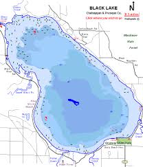 Black Lake Map Cheboygan County Michigan Fishing Michigan