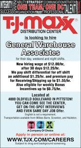 Warehouse Associates Tj Maxx Distribution Ctr
