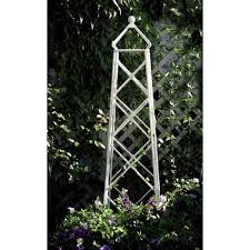 Achla Designs Wrought Iron Lattice Obelisk Obl 25 Bellacor Garden Obelisk Metal Trellis Obelisk Trellis