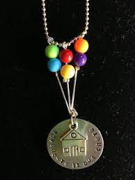 Disney Pixar S Up Inspired Hand Stamped Charm Necklace 20 00 Usd Disney Pixar Up Disney Jewelry Stamped Charm Necklace