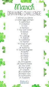 March Drawing Challenge For Kids And Adults Natural Beach Living 30 Day Drawing Challenge Drawing Challenge Creative Drawing Prompts