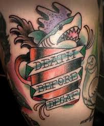 Drinking Decaf Early In The Morning Is The Most Confusing Thing Ever Coffee Tattoos Sailor Jerry Tattoos Death Before Decaf