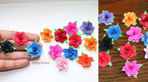 How To Make Small Paper Rose Flower Diy Handmade Craft Paper Craft Tissue Paper Flowers Diy Paper Flowers Craft Paper Flowers Diy Easy