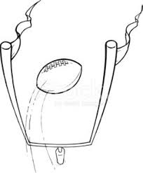 Professional (nfl) football field goal posts have a top of crossbar height of 10' (3.05 m) and inside width of 18.5' (5.64 m). Football Goal Post Clipart 1 566 198 Clip Arts