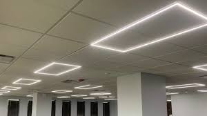 If your kitchen has a high ceiling. Led Edge Lit Grid Ceiling Tile Perimeter Light