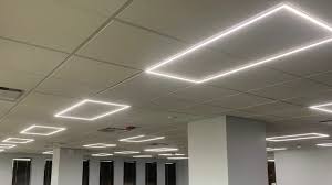 If you are going to replace fluorescent light with led lighting you must take into consideration the color temperature. Led Edge Lit Grid Ceiling Tile Perimeter Light