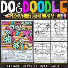 2 digit subtraction with regrouping worksheets ccss.math.content.1.nbt.c.6 subtracting multiples of 10 worksheets. Subtraction Coloring Pages 2 And 3 Digit Subtraction Color By Number