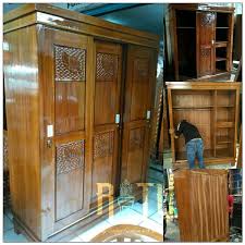 Harga lemari sliding 3 pintu 5.200.000. Jual Lemari Pakaian Sliding Jati 3 Pintu Monimalis Di Lapak Ratu Indah Furniture Bukalapak