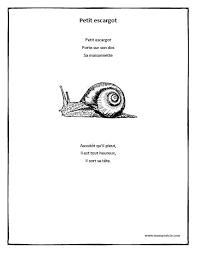 Chanson Petit Escargot A Imprimer Chansons Maternelle Comptine A Imprimer Chansons Comptines