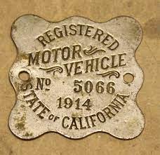 Vintage California Porcelain Pair License Plates Tags 1914 1915 W License Plate Vintage California Vintage