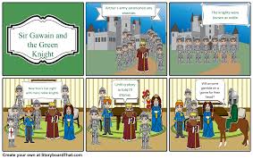 Not all poems are stories, but sir gawain and the green knight most certainly is. Sir Gawain And The Green Knight Storyboard By Mellymendez Green Knight Knight Knight Games