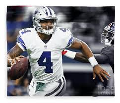 Find stylish looks in the latest dallas cowboys cold weather gear, fleece jackets and more from top brands at fansedge today. Dak Prescott Number 4 Quarterback Dallas Cowboys Fleece Blanket For Sale By Thomas Pollart