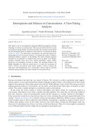 Berakhirlah sudah semua kisah ini dan jangan kau tangisi lagi sekalipun aku takkan. Pdf Interruptions And Silences In Conversations A Turn Taking Analysis