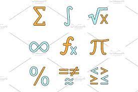 Mathematics Color Icons Set Icon Set Mathematics Icon