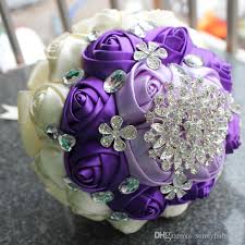 Purple ivory calla lily bridal wedding bouquet & boutonniere. Ivory Lilac Purple Wedding Bouquets Sweet 15 Quinceanera Bouquets Bridal Bouquet Artificial Flower Pearls Crystal Satin Flower W236 2 From Sunnybaburam 37 19 Dhgate Com