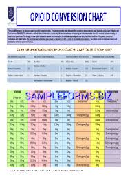 opioid conversion chart templates samples forms