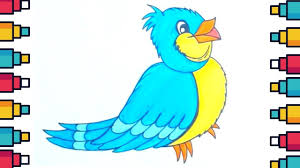 Bird Drawing For Kids Easy Step By Step How To Draw Bird For Kids Step By Step Easy Drawing Bird Kids Children Coloringpages Bird Drawings Birds For Kids Drawings