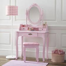 Lights wrapped around the vanity massively change the whole atmosphere of the room. Everly Quinn Kirkwood Bedroom Makeup Vanity Set With Mirror Wayfair Vanity Table Set Vanity Set With Mirror Vanity Table