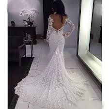 From belted and printed, lace or knitted, to mini, maxi and beyond; Long Sleeves Lace Mermaid Backless Wedding Dresses
