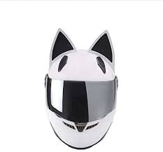 Sena bluetooth headsets are renowned for their ease of use and functionality. Amazon Com Nitrinos White Full Face Motorcycle Street Helmet Cat Helmet With Ears Neko Cat Ears Helmet Sports Outdoors