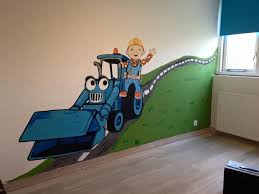 bob de bouwer muurschildering gemaakt door joan of arts kids bedroom designs kids bedroom toddler bed
