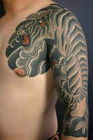Tiger Japanese Style Sleeve To Chest Piece Tattoos Tiger Tattoo Sleeve Sleeve Tattoos