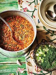 Rice And Vegetable Aash With Puy Lentils Guest Recipes Nigella S Recipes Recipe Persian Cuisine Vegetarian Recipes Best Lentil Recipes