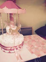 Diy Carousel Diaper Cake Baby Diaper Cake Baby Shower Diaper Cake Diaper Cake