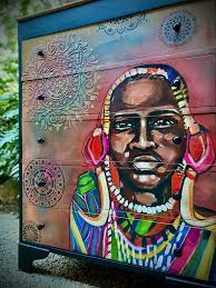 Papier de découpage Mursi A1 menthe by Michelle