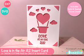 Download Love In The Air A2 Insert Card Free Svg File