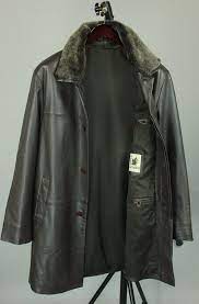 Neus Accensi Mens 50 Or L Genuine Leather Real Fur Knee Length Jacket Rcs10705 Fashion Clothing Shoes Accessories Knee Length Jacket Jackets Coats Jackets