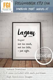 Lagom Definition Dictionary Print Just Right Scandi Wall Etsy Game Day Quotes Definition Prints Danish Words