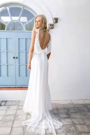 Rustic wedding dresses with sleeves,dusty blue wedding dress outdoor,wd00333. Bohemian Wedding Dresses Beautiful Boho Bridal Gowns Collection Vq