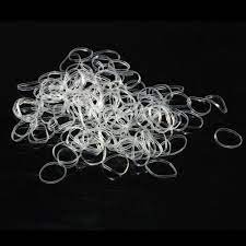 Need These So Bad 500pcs Hair Tie Band Ponytail Holder Elastic Rubber Clear White Women Girls Hair Accessories Band Rubber