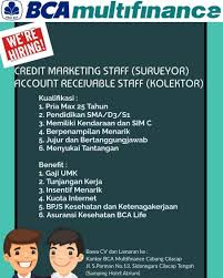 Lowongan kerja badan pusat statistik non pns (smk/smu). Lowongan Kerja Account Receiuable Staff Juni 2021