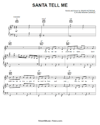 Santa Tell Me Sheet Music Ariana Grande Sheetmusic Free Com
