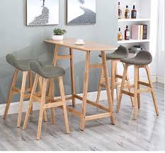 Jun 23, 2021 · the rectangular table is made of high quality mdf veneer pine while the decorated wooden strips at the edges of both chairs and tabletop help to enhance the solid, traditional feel. High Table And Chair Set Off 60