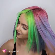 Neon Green Purple Hair Color Tutorial Color Dyedhair Green Hair Hairstyles Kinkycurly In 2020 Hair Dye Tutorial Hair Color Tutorial Directions Hair Dye