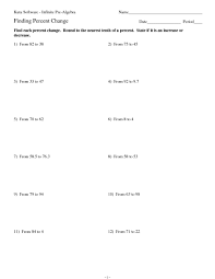Percentage word problems from percent of change worksheet , source: Finding Percent Change Worksheet For 9th 11th Grade Lesson Planet