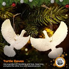 So, if you're gifting a turtle doves product here's how to enjoy the experience and make sure you're the most popular gifter around the tree this year! Amazon Com Northpolexpress Turtle Doves Friendship Christmas Ornaments Set Of Two Doves Engraved With Friends Forever Two Turtle Dove Ornament From Home Alone 2 Lost In York Kitchen Dining