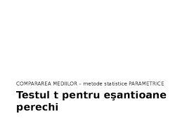 Un cercetator doreste sa studieze daca strategiile sintetice conduc la rezultate diferite fata de strategiile analitice în ce priveste deprinderea observatii: Ppt Testul T Pentru Esantioane Perechi Nicoleta Monica Titi Academia Edu