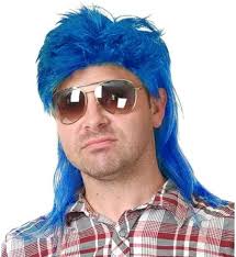 Funny Wigs UKLL-Short Blue Cosplay Wigs For Men Halloween Male Wig (JOY Blue  Wigs