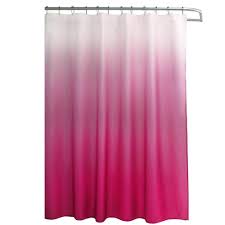 Choosing the best shower curtain check it out bathroomideas. Creative Home Ideas Ombre Fuchsia 70 In X 72 In Texture Printed Shower Curtain Set With Beaded Rings Ymc002739 The Home Depot