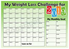 Weight Loss Challenge 2019 Chart Keep Track Of Your Loss